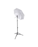 Westcott Compact Collapsible Umbrella Flash Kit, 43 Inch Optical White Satin with Removable Black Cover