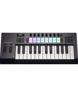 Novation Launchkey MK4 USB MIDI Keyboard Controller, 16 RGB Pads, OLED Display, Black