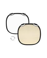 Profoto 33 Inch Collapsible Reflector, Foldable Metal Frame, Ergonomic Grip Handles, Sunsilver/White