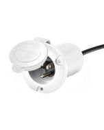 ProMariner Universal AC Plug Holder, Watertight and UV Resistant Cover, Easy Installation, White