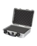 Nanuk 910 Hard Case with Foam, Rugged Protective Shell & PowerClaw Latches, Silver, 910S-010SV-0A0