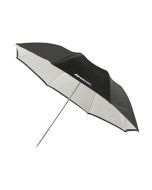 Westcott Compact Collapsible Umbrella, 43 Inch Optical White Satin with Removable Black Cover, 2011