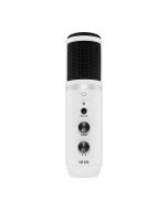Mackie EM-USB Limited Edition White USB Condenser Microphone with USB-C, Stand & Unidirectional Pattern