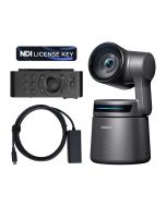 Obsbot Tail Air Camera with Remote & Ethernet Adapter Combo, 4K Zoom, NDI License, AI Tracking