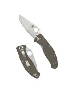 Spyderco Tenacious® Brown G-10 CPM® M4 Pocket Folding Knife, PlainEdge™, Full-Flat Ground Drop Point