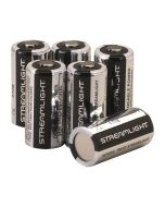 Streamlight 3V CR123A Lithium Batteries 6-Pack, Perfect for Use with Flashlights, Black, 85180
