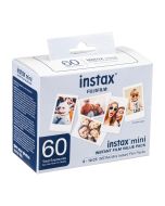Fujifilm Rectangle INSTAX MINI Value Pack Instant Film, 60 Exposures, Glossy Finish, Vibrant Colors