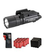 SureFire X300T-B Turbo Black Light with Thumbscrew, 12×123A Batteries, Tester & 3 Cases Bundle