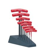 Bondhus Hex End T-Handle 8-Piece Set with Stand, ProGuard™ Finish, Solid Steel Handles, HTX80M/S