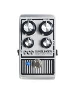 DigiTech DOD Gunslinger Mosfet Distortion Pedal, 2-Band, 9/18V Operation, True Bypass, Metal Build, Silver