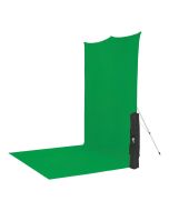 Westcott 5 ft. x 12 ft. X-Drop Wrinkle-Resistant Sweep Backdrop Kit, Chroma-Key Green Screen, 579SK