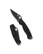Spyderco Para Military® 2 Knife, 3.45In CPM S45VN Steel PlainEdge Blade with DLC Coating, G-10 Handle, Black