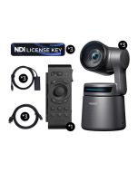Obsbot Tail Air Multicam Combo Kit, 3 PTZ Cameras with NDI Keys, Smart Remote, AI Tracking, 4K Zoom