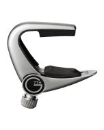 G7th Newport 3 String Capo With Flip Lever, Tension Adjustment, Open-Style Tuning, Partial Silver