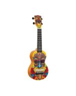 Mahalo Tiki Motif Soprano Ukulele