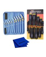 Bondhus 00022 Torx Hex Key Wrench Set with 10637 Screwdriver Set and Waith Cleaning Cloth