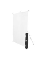 Westcott 5 ft. x 7 ft. X-Drop Wrinkle-Resistant Backdrop Kit, for Headshots & Portraits, High-Key White