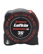 Lufkin 1-1/4-Inch x 35-ft. SHOCKFORCE™ G2 Tape Measure, Diamond Coated End Hook, Bolstered Case