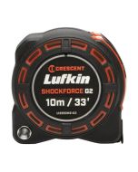 Lufkin 1-1/4-Inch x 10m/33-ft. Shockforce™ G2 Tape Measure, Diamond Coated End Hook, Bolstered Case
