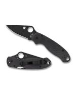 Spyderco Para® 3 Folding Knife, 2.95In Black CPM S45VN PlainEdge Blade, Black G-10 Handle, Compression Lock C223GPBK
