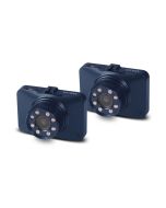 Minolta 12MP Full HD Infrared Dash Camera 2-Pack, 120° Wide-Angle Lens, 2.2 Inch LCD, Blue, MNCD260VBL2P