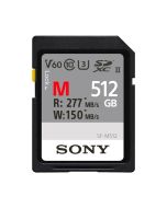 Sony 512 GB M Series UHS-II SDXC Memory Card, V60, 277 MB/s Read Speed, IP57 Rated