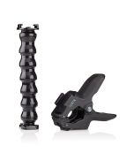 GoPro Jaws Camera Clamp Mount + Adjustable Neck, Fits HERO & HERO13/12/11 Black, ACMPM-001