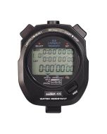 ULTRAK Plastic 100-Lap Memory Stopwatch Timer with Dual Split Recall, Water-Resistant, Black, 495