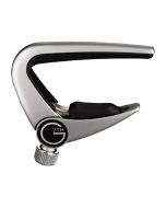 G7th Newport For 6 Steel String Guitars With Flip Lever, Adjustable Tension with a knob, Silver Capo