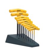 Bondhus Hex End T-Handle 10-Piece Set with Stand, ProGuard™ Finish, Solid Steel Handles, HTX10/S