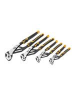 Gearwrench 4 Piece PITBULL Auto-Bite™ Tongue & Groove Dual Material Pliers with Grip Zone™ Handles