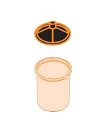 Devilbiss DPV-24-200-K50 24oz DeKups EVO Disposable Cup with 200 Micron Lids, Kit 50