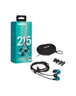 Shure SE215 Pro Professional Sound Isolating™ Earphones, Awe-Inspiring Audio, Low-Profile Design, Blue