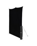 Westcott 5 ft. x 7 ft. X-Drop Wrinkle-Resistant Backdrop Kit for Portraits & Headshots, Rich Black, 578K