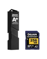 Delkin Devices USB 3.1 Gen 1 SD & MicroSD A2 Memory Card Reader, 170 MB/s, For Windows and Mac