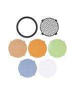 Westcott FJ80 Grid & Gel Pack for FJ80 Speedlights, 30-Degree Grid, 5 Color Gels, Precise Control