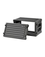 SKB 6U rSeries Shallow Rack with Threaded Rails, Gasket-Sealed Lids and Mil-Spec Latches