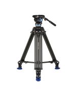 Benro A673TM Tripod with S8Pro Head, 75mm Bowl, 17.6 lb Load, 28.3–63 Inch Height, Dual Spikes