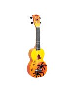 Mahalo Ukuleles MD1HAORB Designer Series Hawaii Soprano Ukulele, Graph Tech NuBone XB Saddle, Orange Burst