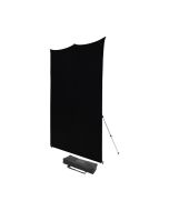 Westcott 8 ft. x 8 ft. X-Drop Pro Wrinkle-Resistant Backdrop Kit, Portable & Easy Setup, Rich Black, 878K
