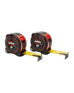 Lufkin Shockforce G2 25-ft. Power Tape Measure (2 Pack), Diamond Coated End Hook, Bolstered Case