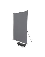 Westcott 8 ft. x 8 ft. X-Drop Pro Wrinkle-Resistant Backdrop Kit, Portable & Easy Setup, Neutral Gray