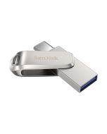 SanDisk 64GB Ultra Dual Drive Luxe USB 3.1 Type-C™ Flash Drive, USB A & C, 150MB/s Transfer, Silver