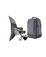 Westcott L60-B Bi-Color 60W COB LED 2-Light Backpack Kit, Type B (US) Plug, 2700-6500K, Portable