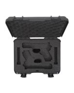Nanuk Hard Gun Case with Foam Insert for Glock 2Up, Lockable Latches, Graphite, 910S-080GP-0J0-18002