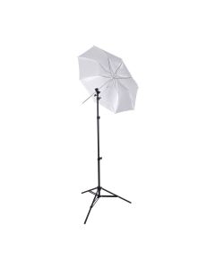 Westcott Compact Collapsible Umbrella Flash Kit, 43 Inch Optical White Satin with Removable Black Cover