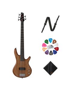 Ibanez GSR105EXMOL 5-String Right-Hand Bass with POWERPAD Strap, Waith Picks & Cloth, Mahogany Oil Finish