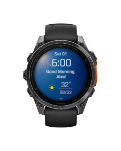 Garmin fenix® 8 – 47 mm AMOLED Multisport Smartwatch, Slate Gray with Black Silicone Band