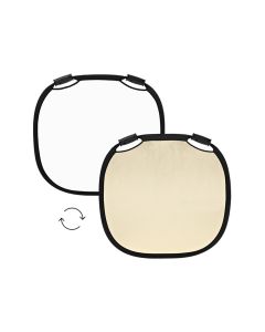 Profoto 33 Inch Collapsible Reflector, Foldable Metal Frame, Ergonomic Grip Handles, Sunsilver/White