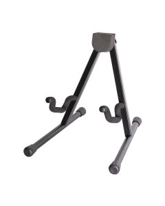 On-Stage French Horn Stand, Adjustable A-Frame with Padded Arms and Tilt-Back Stability, Black, FHS7201B